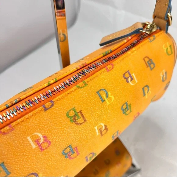 Dooney & Bourke Signature Orange Barrel Mini ShoulderBag- excellent condition! - Picture 8 of 13
